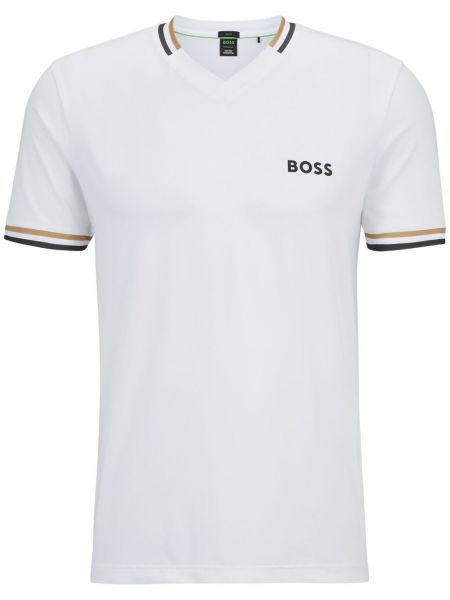 T-krekls ar apdruku Boss balts
