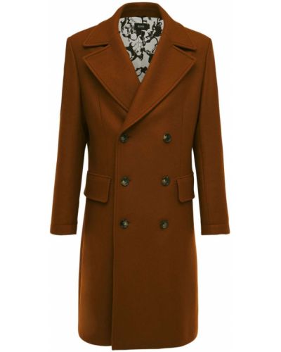 Вовняне пальто Hugo Boss, коричневе