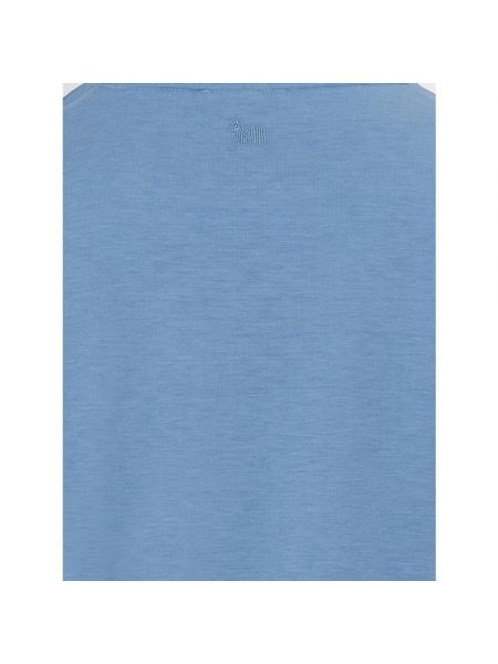 Camisa de seda de algodón Colombo azul
