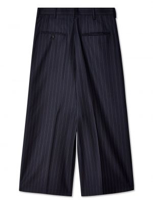 Pantalon en laine à rayures large Doublet noir