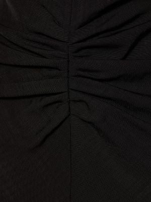 Viszkóz midi ruha Victoria Beckham fekete