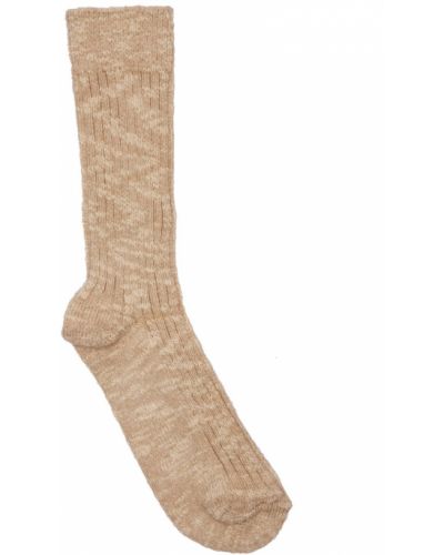 Памучни чорапи Birkenstock бежово