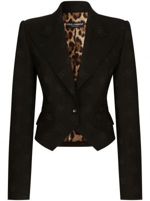 Jacquard blazer Dolce & Gabbana schwarz