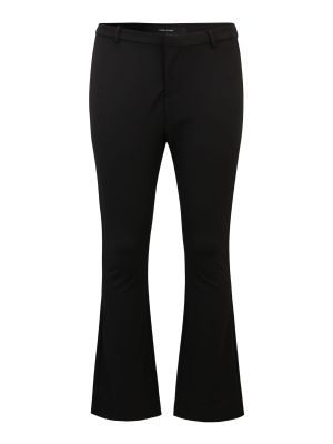 Bavlnené priliehavé nohavice Vero Moda Curve čierna