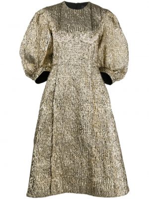 Midi obleka s kristali Simone Rocha zlata