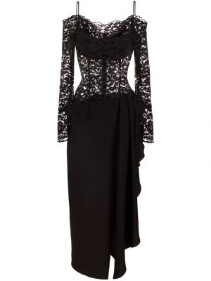 Вечерна рокля с дантела Rasario черно