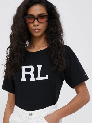 Bombažna polo majica Polo Ralph Lauren črna