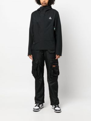 Bunda s výšivkou s kapucí Nike černá
