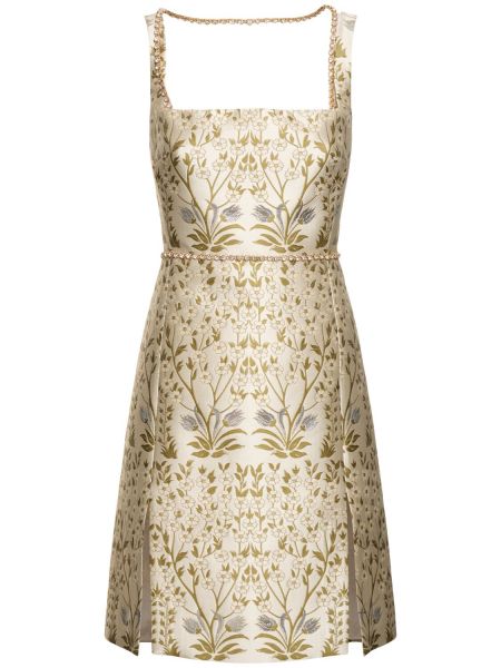 Jacquard mini haljina Giambattista Valli zlatna