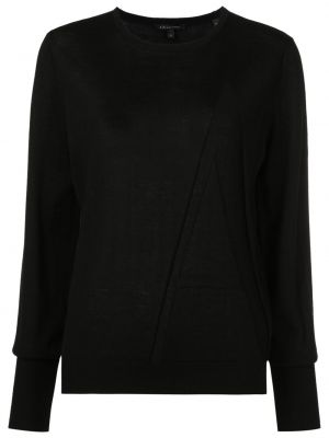 Плетен пуловер Armani Exchange черно