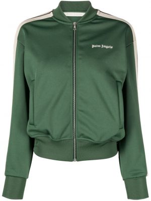 Giacca bomber con stampa Palm Angels verde