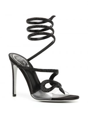 Sandály s hadím vzorem René Caovilla černé