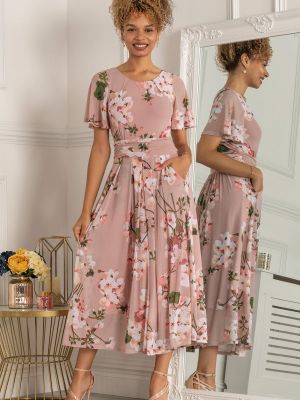 Длинное платье Jolie Moi розовое