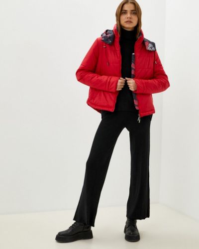 Утепленная демисезонная куртка Dizzyway красная