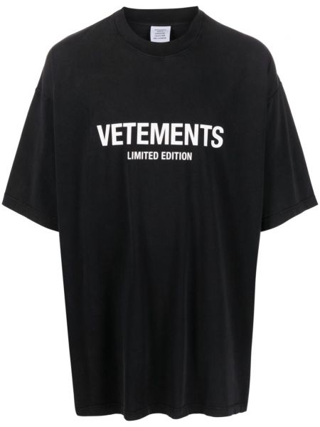 Βαμβακερή μπλούζα με σχέδιο Vetements