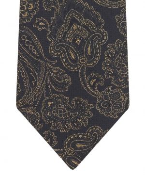 Raštuotas kaklaraištis su paisley raštu Etro juoda