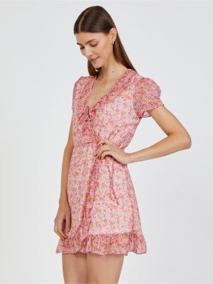 Obleka s cvetličnim vzorcem Tally Weijl roza