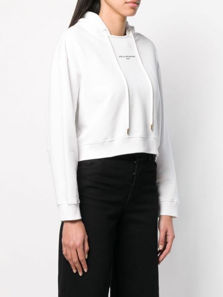 Bluza z kapturem z nadrukiem Stella Mccartney biała