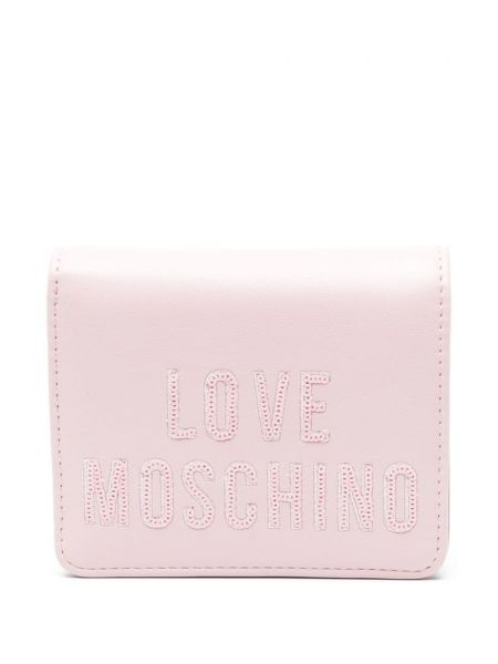 Denarnica s cekini Love Moschino roza