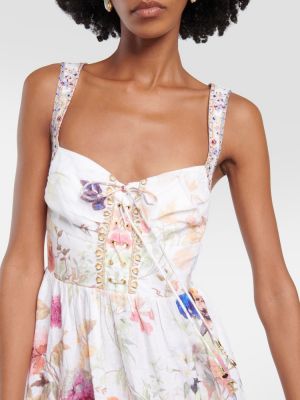 Φλοράλ λινή μάξι φόρεμα Camilla