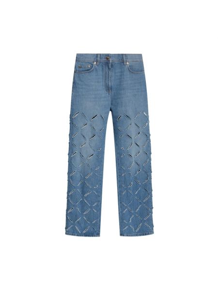 Pantalon droit Versace bleu
