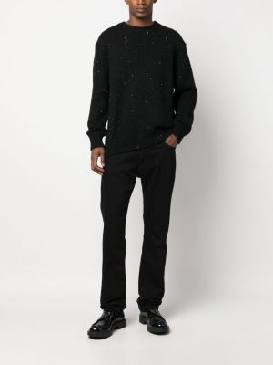 Sweter z cekinami Laneus czarny