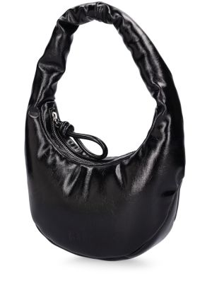 Kožená kabelka z ekologickej kože Msgm čierna