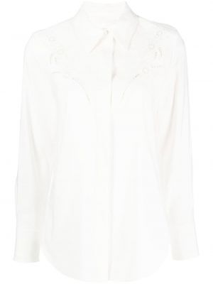 Копринена риза Chloé бяло