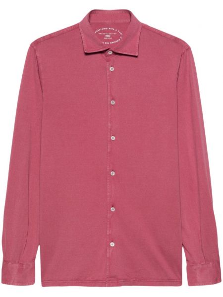 Einfarbige langes hemd aus baumwoll Fedeli pink