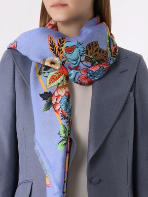 Хлопковый платок из модала Etro голубой