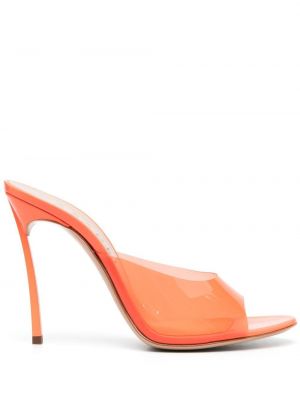 Прозрачни сандали Casadei оранжево