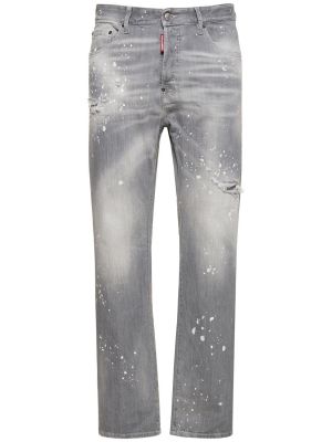 Jeans di cotone Dsquared2 grigio