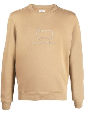 Brodert sweatshirt Woolrich brun