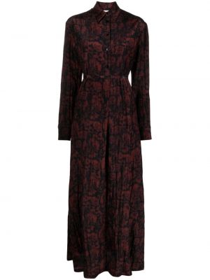 Φλοράλ μάξι φόρεμα με σχέδιο Christian Wijnants κόκκινο