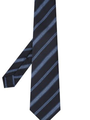 Шелковый шерстяной галстук Kiton синий