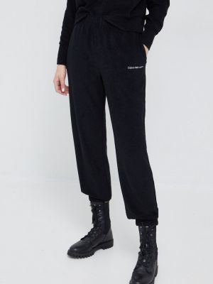Calvin Klein Jeans melegítőnadrág fekete, női, sima