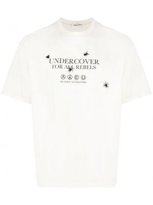Bombažna majica s potiskom Undercover bela