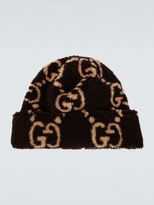 Fleecová vlnená čiapka Gucci čierna
