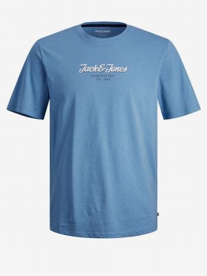 Тениска Jack & Jones синьо