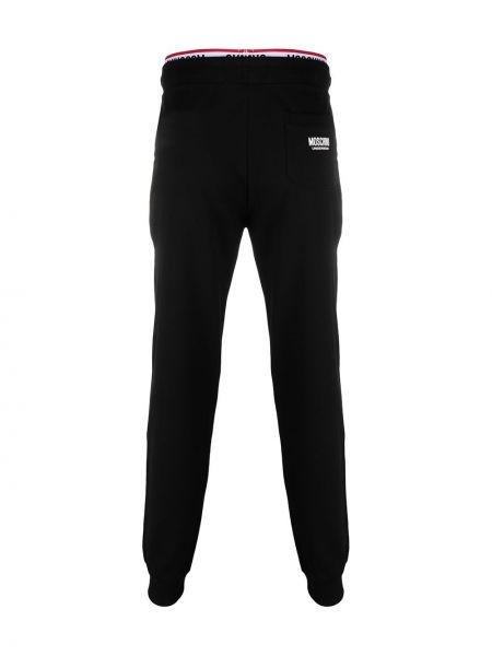 Pantalon de joggings à imprimé Moschino noir