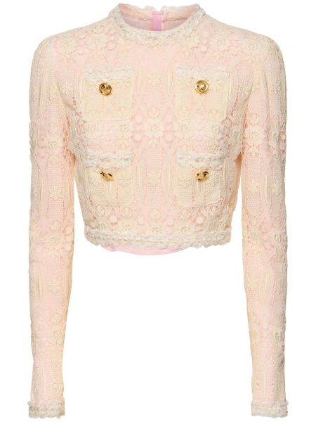 Brodert crop top Giambattista Valli