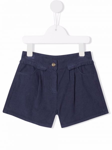 Kordfløyel shorts for jenter Knot blå