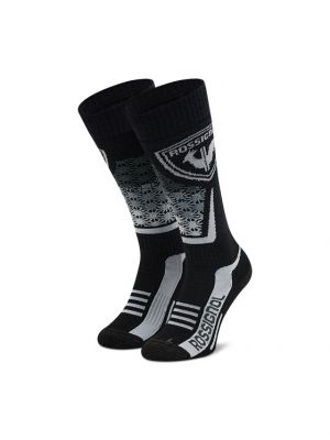Svilene vunene čarape Rossignol crna