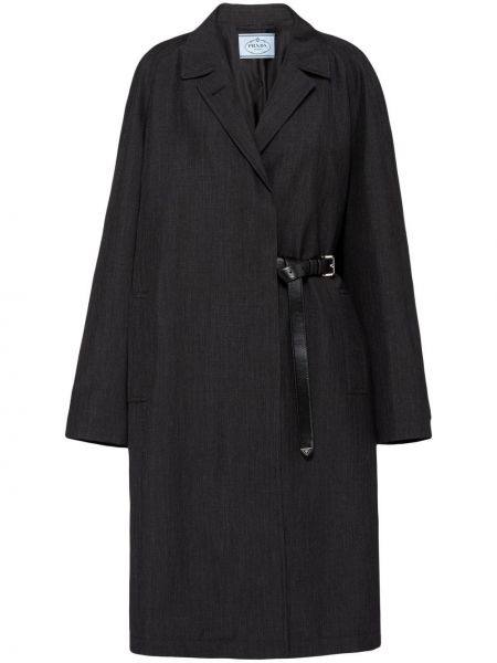 Moherinis paltas Prada pilka