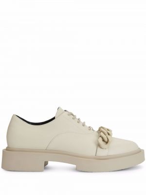 Ниски обувки с връзки с дантела Giuseppe Zanotti бяло