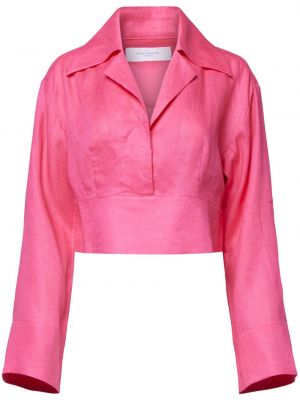 Bluză de in oversize Equipment roz
