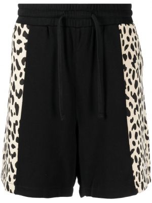 Leopard trykt shorts Five Cm svart