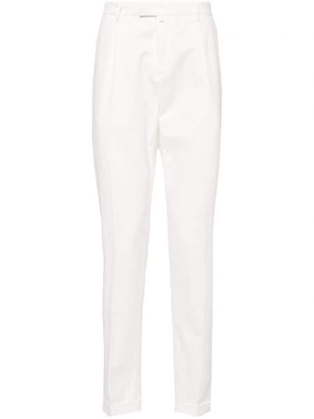 Plisirane hlače chino Briglia 1949 bela