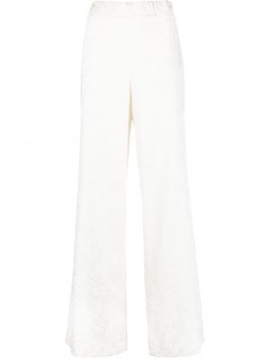 Relaxed fit hlače s cvetličnim vzorcem iz žakarda P.a.r.o.s.h. bela
