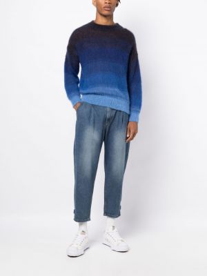 Skinny jeans aus baumwoll mit plisseefalten Songzio blau